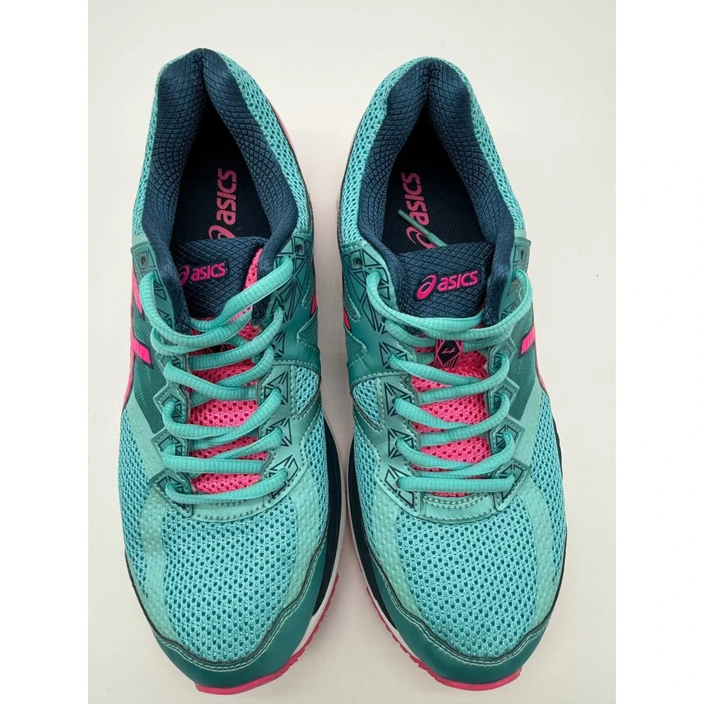 ASICS GT-2000 4 Running Shoes Womens 8.5 Turquoise Pink Stability T656N EUC